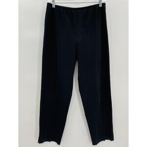 EILEEN FISHER Black Side Zip Pocketless Trouser Pants Size S